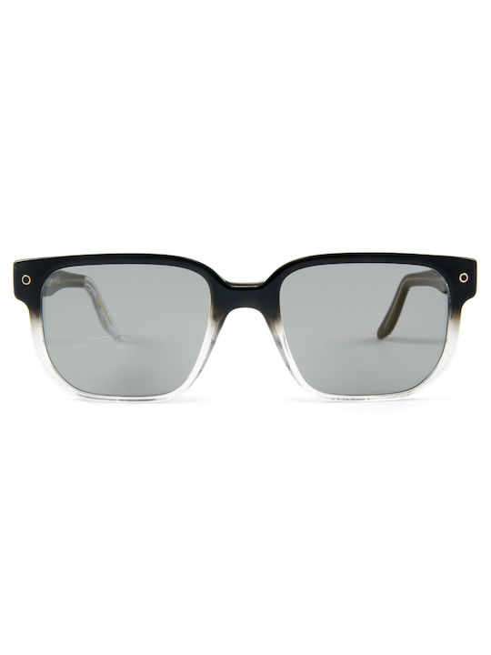 Snob Milano Crasto Sunglasses with Black Plastic Frame and Gray Lens SN154C003