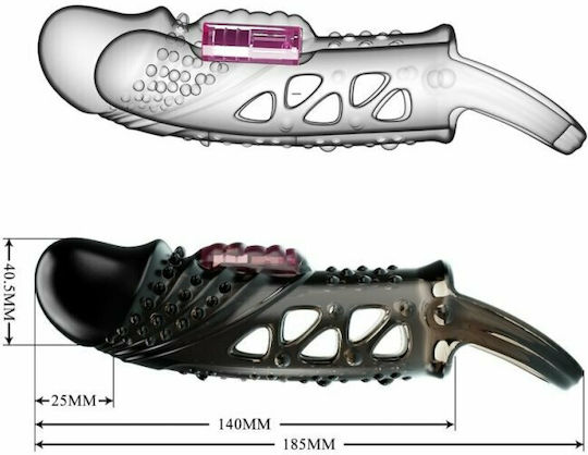 Pretty Love Cecelia Προέκταση Πέους Penis Sleeve Black 14cm