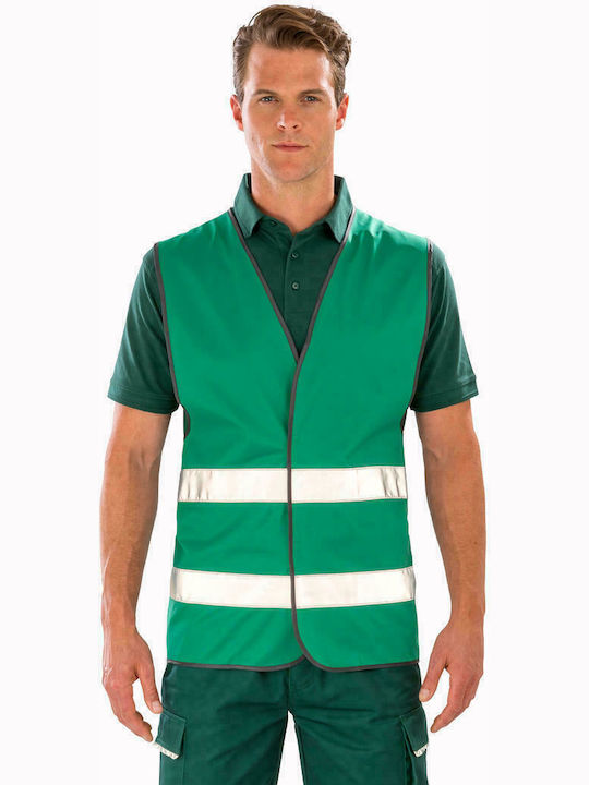 Result Safety Vest with Reflective Film Green