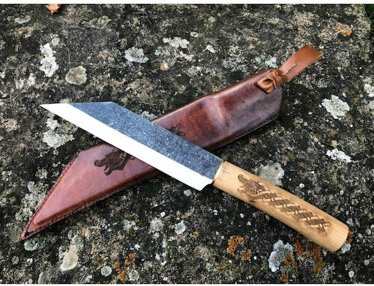 Condor Tool & Knives Norse Dragon Seax Μαχαίρι Επιβίωσης Καφέ σε Δερμάτινη Θήκη