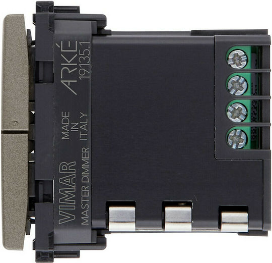 Vimar Χωνευτός Διακόπτης Dimmer χωρίς Πλαίσιο Universal Μπουτόν σε Γκρι Χρώμα