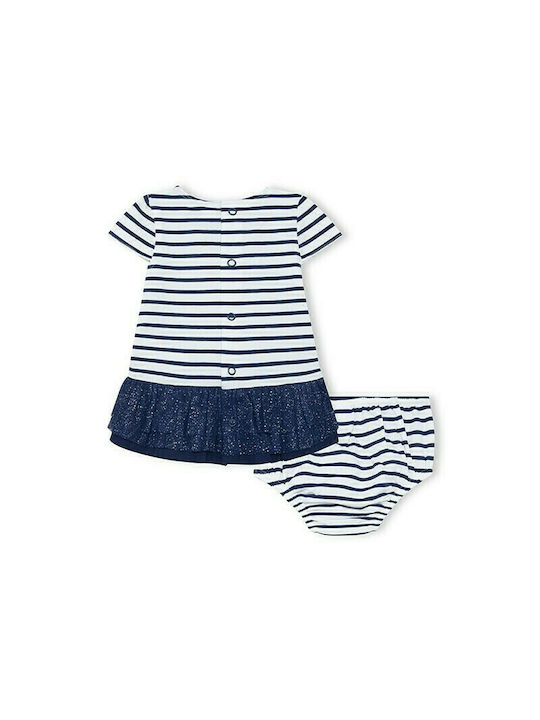 Tuc Tuc Kids Dress Striped Short Sleeve White