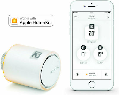 Netatmo NAV-EN Smart Електроника Термостатична глава с Wi-Fi за Калорифери за тяло