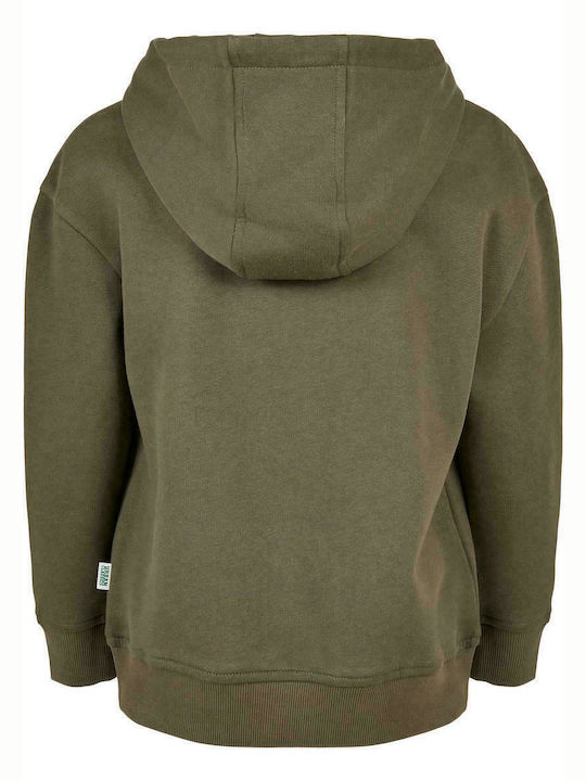 Urban Classics Kids Fleece Sweatshirt with Hood Khaki