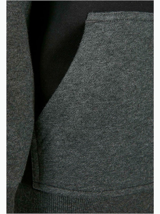 Fleece Kids Sweatshirt with Hood and Pockets Black