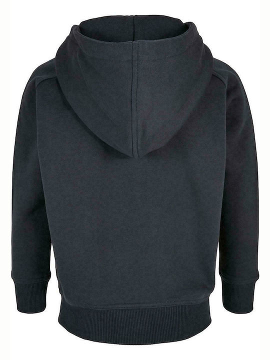 Urban Classics Kids Fleece Sweatshirt with Hood and Pocket Navy Blue