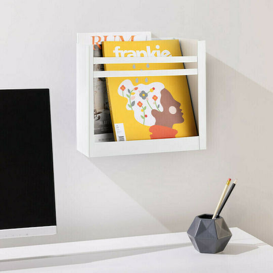 Navaris Suport Reviste Metalic White 30x11x27buc 1buc