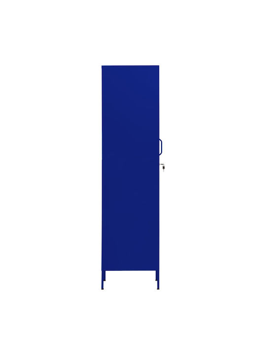 În picioare pe podea de Birou Metalică cu încuietoare în Culoare Bleumarin, 35x46x180cm