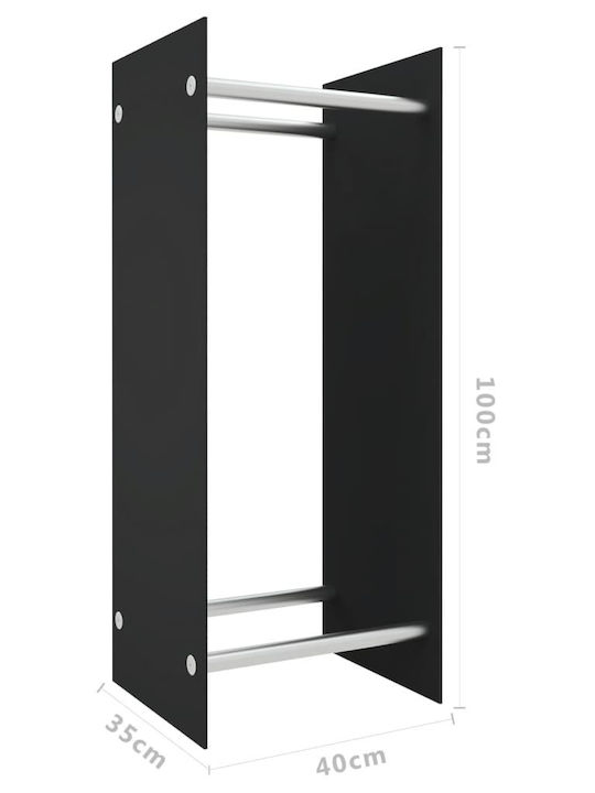vidaXL Glas Regal Holzlagerung 40x35x100cm