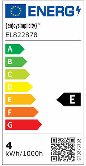 Elvhx Λάμπα LED 4W για Ντουί E27 και Σχήμα ST64 Θερμό Λευκό 470lm