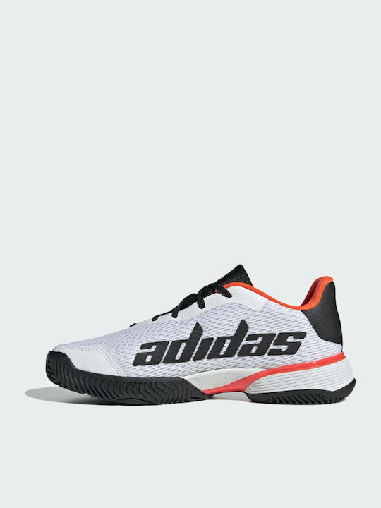 Barricade Tennis Kids Sports Shoes Tennis with Laces Cloud White / Core Black / Solar Red