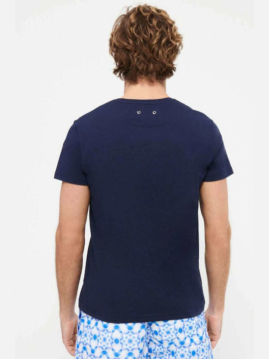 Vilebrequin Men's Short Sleeve T-shirt Navy Blue