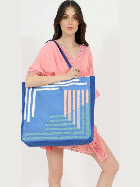 Doca Fabric Beach Bag Blue