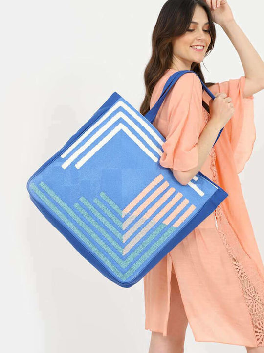 Doca Fabric Beach Bag Blue