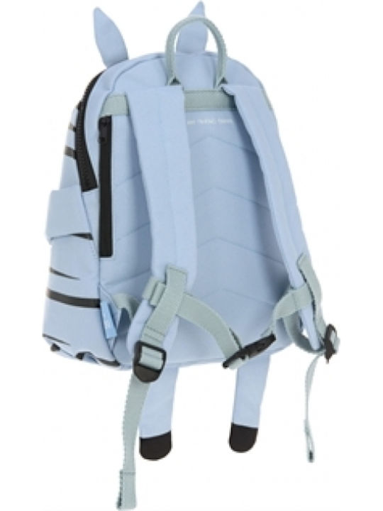 Laessig About Friends Zebra Kindergarten Backpack Light Blue 23.5 x 11.5 x 27.5cm
