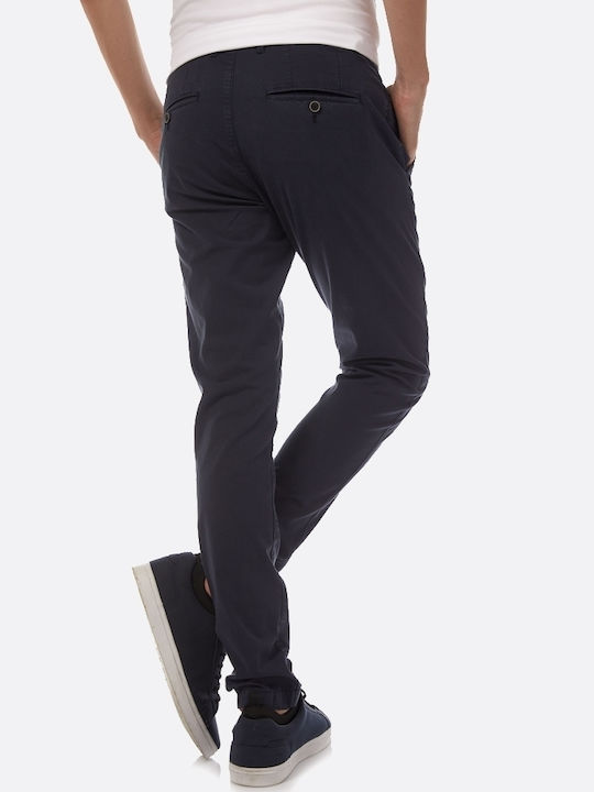Trousers Chino Elastic in Slim Fit Marine