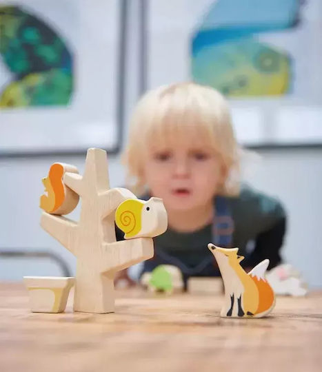 Tender Leaf Toys Jucărie de Stivuire Grădină cu Animale Stivuibile din Lemn pentru 18++ Luni