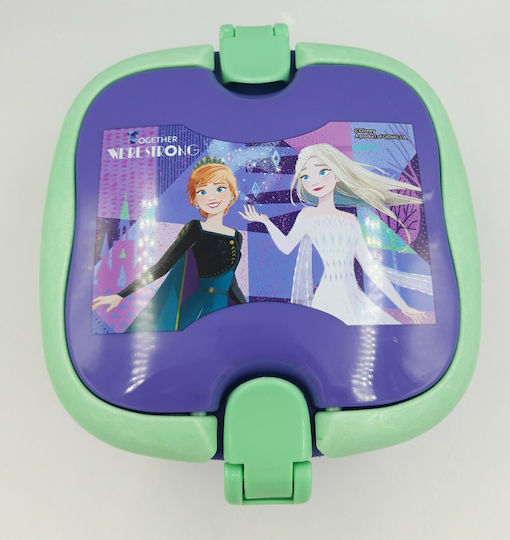 Gim Frozen Πλαστικό Παιδικό Δοχείο Φαγητού Frozen 0.6lt Μωβ 18 x 15 x 9εκ.