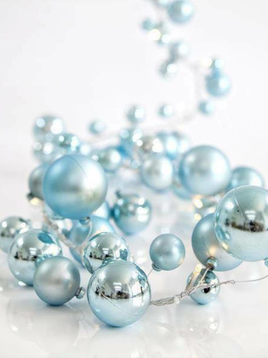 Eurolamp Illuminated Christmas Plastic Figure Ball Blue Length 230cm