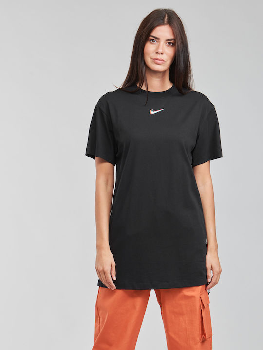 Essential Mini Αθλητικό Φόρεμα T-shirt Κοντομάνικο Μαύρο