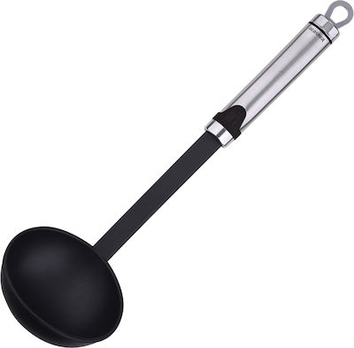 Bergner Deep Plastic Soup Spoon Black Gizmo 32.5cm