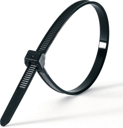 CHS Plastische Kabelbinder 750mmx7.5mm in Schwarz Farbe (100 Stück) 02.012.0100