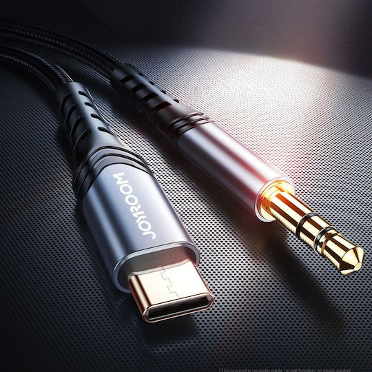 Joyroom SY-A03 Braided USB 2.0 Cable USB-C male - 3.5mm Μαύρο 2m