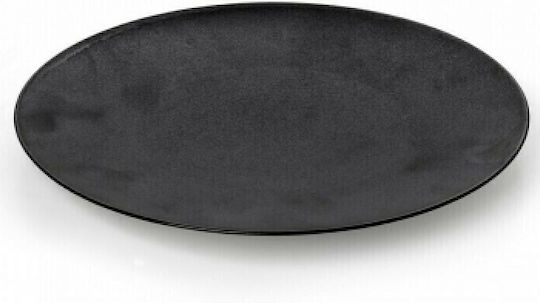 Cryspo Trio Serving Platter made of Porcelain Nero Matt with Diameter 32cm