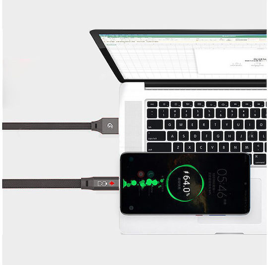 Somostel SMS-BW04 Flat USB-A to Lightning Cable Black 1m
