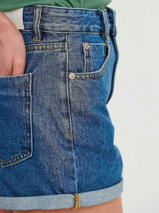 Women's Jean High-waisted Shorts Navy Blue