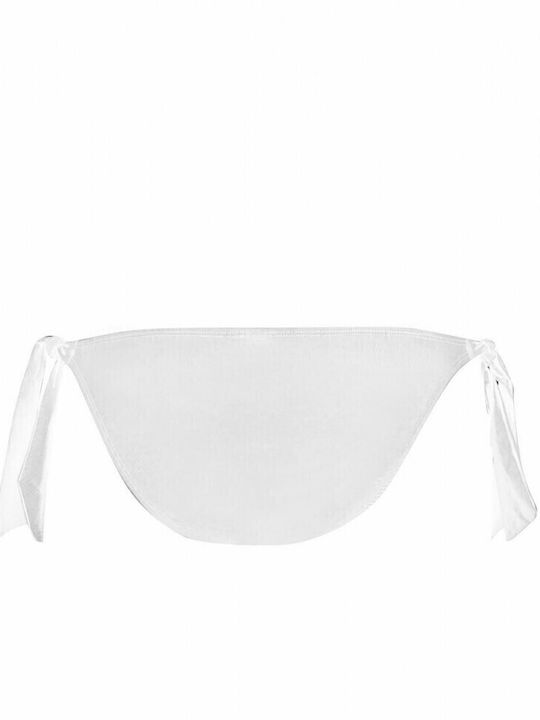 Bikini Slip mit Schnürchen Weiß