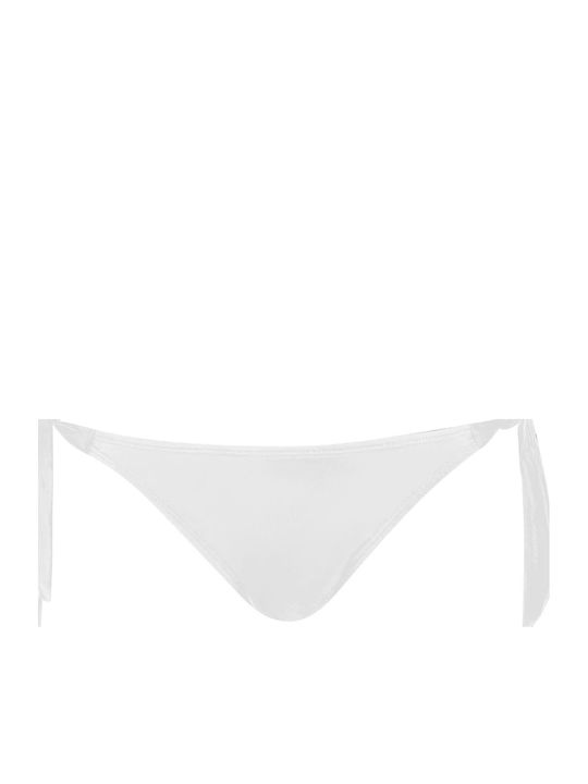 Bikini Slip mit Schnürchen Weiß
