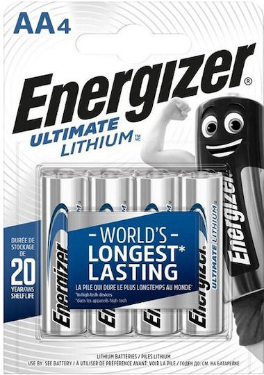 Energizer Ultimate Μπαταρίες Λιθίου AA 1.5V Μιας Χρήσης (High Performance) 4τμχ