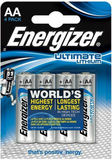Energizer Ultimate Μπαταρίες Λιθίου AA 1.5V Μιας Χρήσης (High Performance) 4τμχ