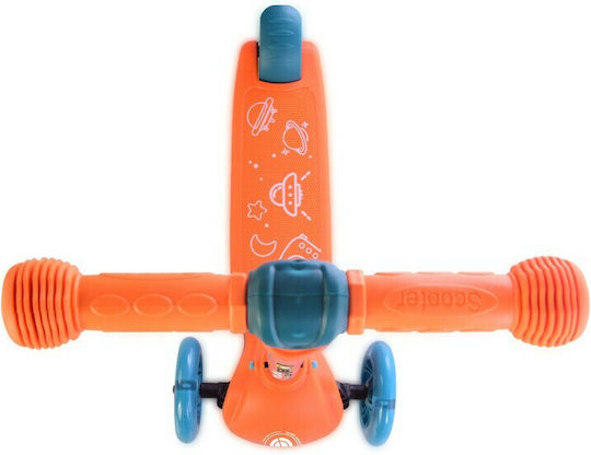 Lorelli Kids Scooter Foldable Tamtam 3-Wheel with LED Lighting for 3+ Years Orange