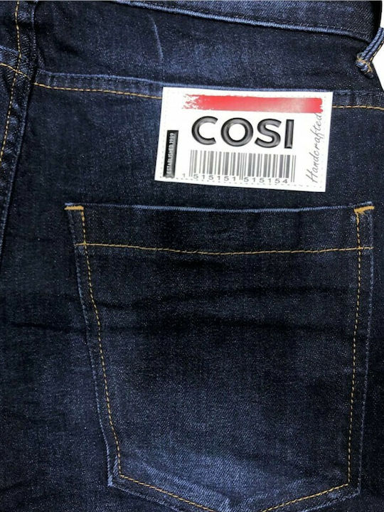 Cosi Jeans 58 Chiaia 4 Men's Jeans Pants in Slim Fit Navy Blue 58-CHIAIA 4