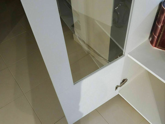 Σύνθετο Σαλονιού Λευκό με Βιτρίνα Μ270xΒ40xΥ194εκ.