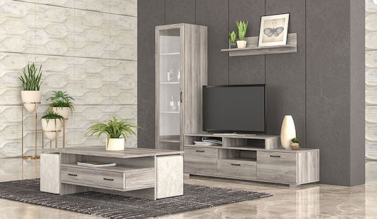 Wohnzimmer TV-Einheit No29 Ashtray mit Vitrine L225xB45xH180cm