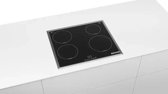Bosch Serie 4 Induction Cooktop With Frame Autonomous with Child Lock Function 58.3x51.3εκ.