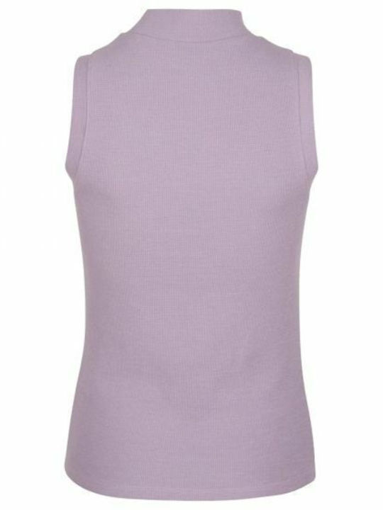 Women's Cotton Sleeveless Purple Top