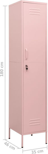 Metallisches Büroaufbewahrungsschubladenschrank mit Schloss Rosa 35x46x180cm