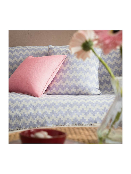 Gofis Home Summer Waves 466 Three-Seater Sofa Throw Jacquard 180x310cm 19 Violet