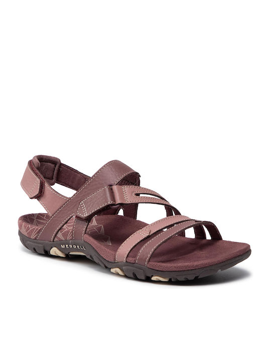 Sandspur Rose Convert Leather Women's Flat Sandals Sporty Marron