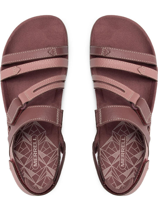 Sandspur Rose Convert Leather Women's Flat Sandals Sporty Marron