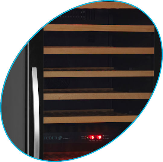 Tefcold TFW400-F Търговски винени хладилници 426лт с работна температура +5°C / +18°C Д59.5 x Ш68 x В176см.