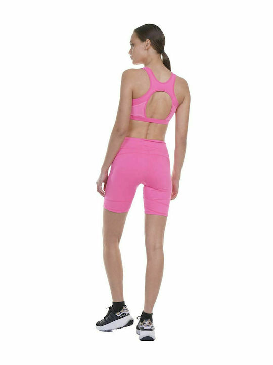 Body Action Γυναικείο Ποδηλατικό Κολάν Ψηλόμεσο Ροζ