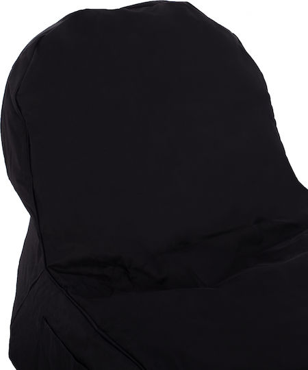 Waterproof Bean Bag Chair Poof Cloud Black 81x78x73cm