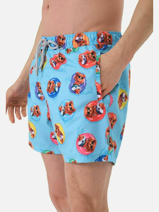 Floaties Ανδρικό Μαγιό Σορτς Τιρκουάζ με Σχέδια
