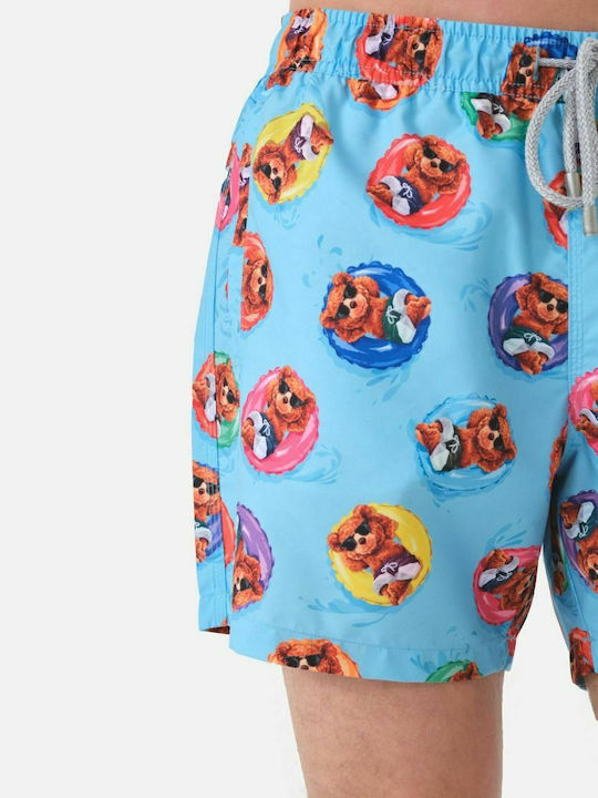 Floaties Ανδρικό Μαγιό Σορτς Τιρκουάζ με Σχέδια