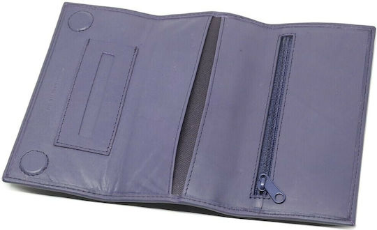 Mario Rossi 3034 Lederne Tabaktasche in Lila mit Verschluss